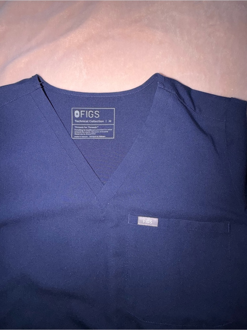 FIGS Navy Medical Scrub Top